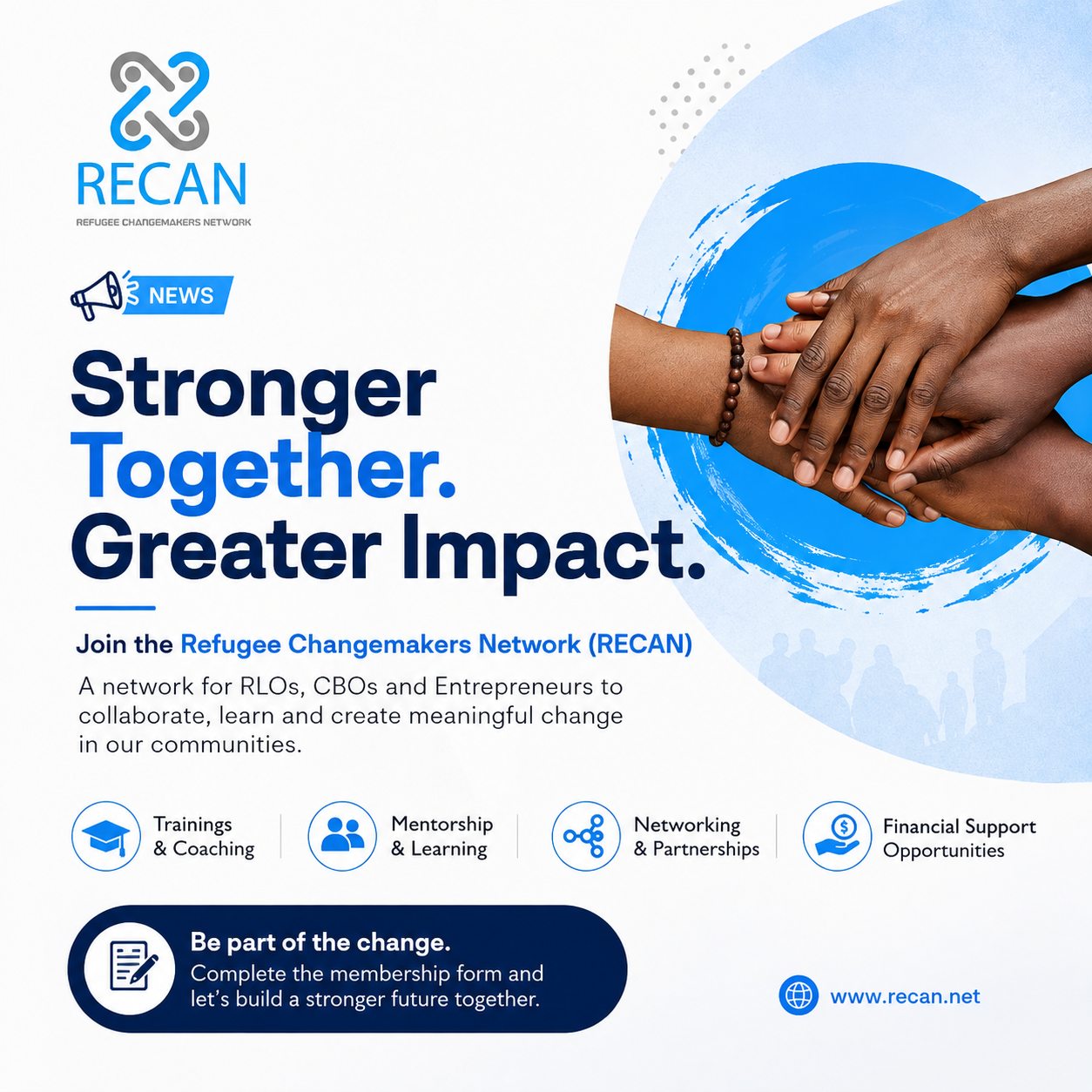 RECAN Invites Refugee-Led Organisations, CBOs and Entrepreneurs to Join Its Growing Network